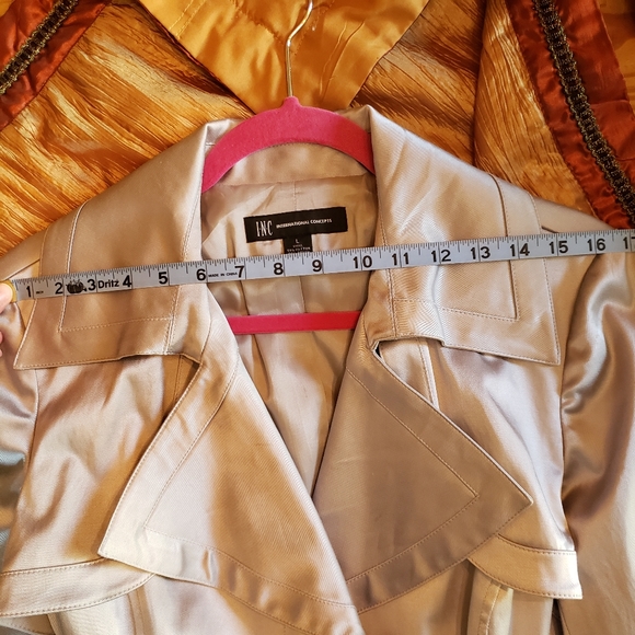 Subtle & Sophisticated Silver Trench Coat -Free Shipping - Picture 10 of 10